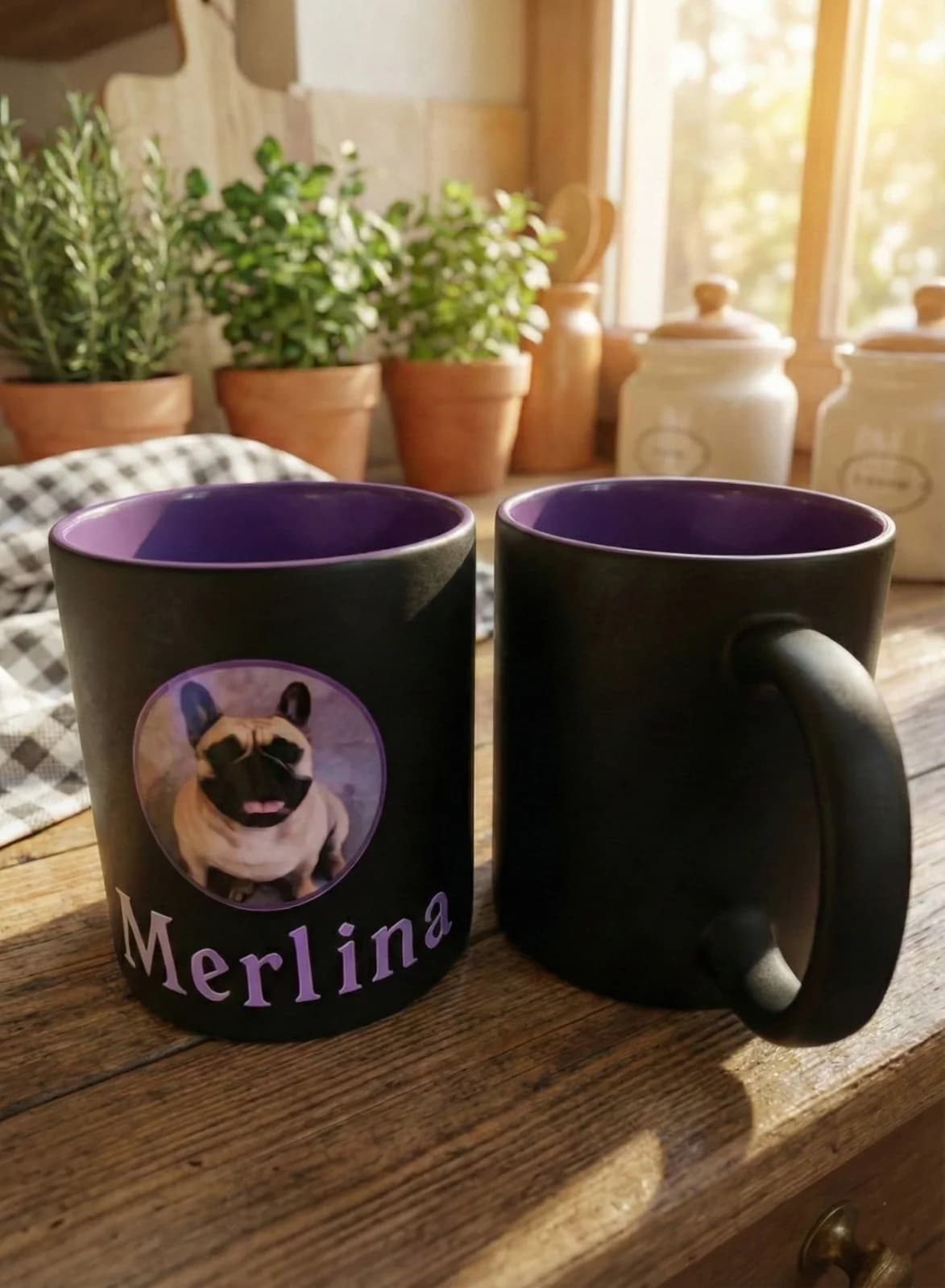 Mug Mágico Personalizado con Foto y Nombre de tu Mascota - Taza Termosensible que Cambia de Color